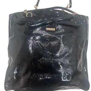 Kate Spade Patent Leather Tote with Gold Chain Embossed